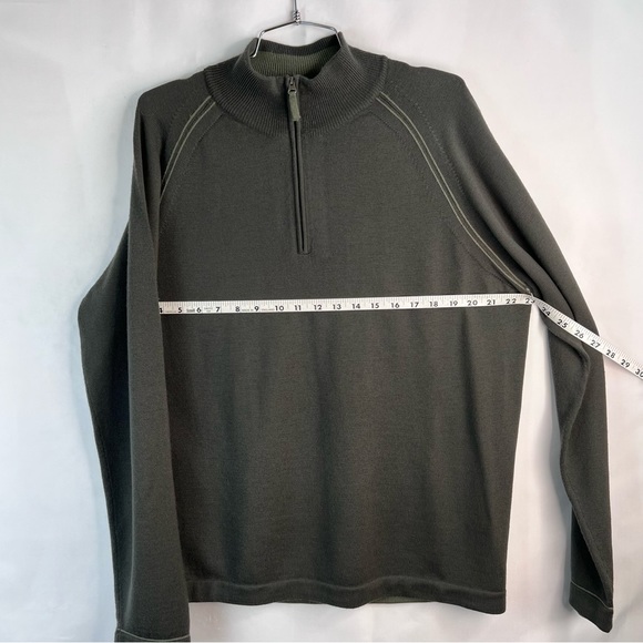 Horney Toad Men's100% Merino Wool 3/4 Zip Pull Over Sweater Size X-Large - Picture 6 of 6